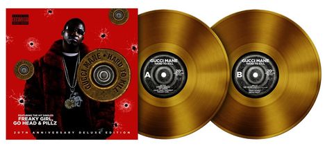 Es zeigt zwei goldene Schallplatten. Album: "Hard to Kill". Hits: "Freaky Girl", "Go Head", "Pillz". 20th Anniversary Edition.