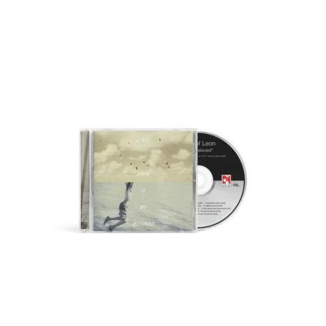 Texte: "Kings of Leon", "Youth & Young Manhood". CD-Hülle mit Wolken und Meer. Die CD ist daneben sichtbar.