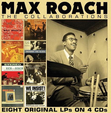 Max Roach (1924-2007): The Collaborations (8LPs auf 4 CDs), 4 CDs