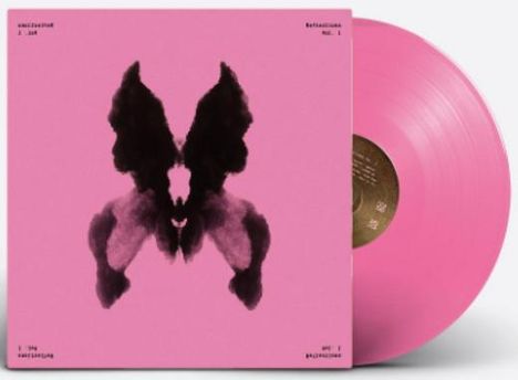 "Reflections Vol. 1" und "The Kaleidoscope" auf rosafarbenem Albumcover mit Schmetterlingsmotiv. Pinke Vinyl-Schallplatte.
