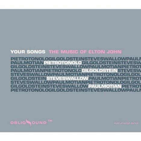 Pietro Tonolo (geb. 1959): Your Songs - Music Of Elton John, CD