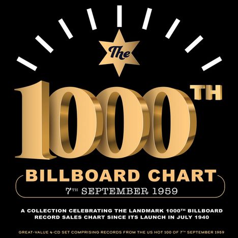 1000th Billboard Chart 7th September 1959, 4 CDs