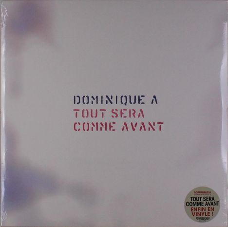 Dominique A: Tout Sera Comme Avant, 2 LPs