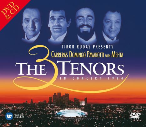Carreras,Domingo,Pavarotti: The Three Tenors in Concert 1994, 1 DVD und 1 CD