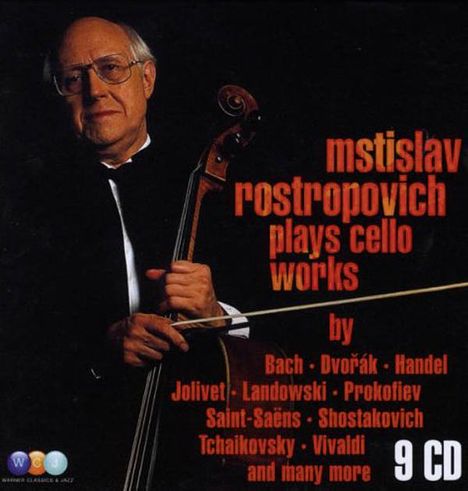 Mstislav Rostropovich plays Cello Works, 9 CDs
