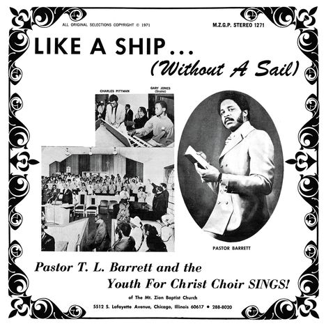 Pastor T. L. Barrett And The Youth For Christ Choir: Like A Ship (Without A Sail) (Ice Wind Vinyl), LP