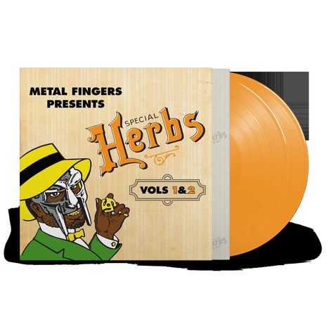 MF Doom: Metal Fingers Presents: Special Herbs Vol. 1 & 2 (Limited Indie Edition) (Mustard Yellow Vinyl), 2 LPs