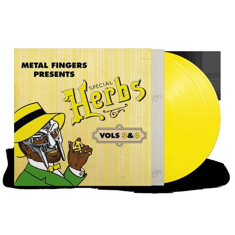 MF Doom: Metal Fingers Presents: Special Herbs Vol. 3 & 4 (Limited Indie Edition) (Lemon Yellow Vinyl), 2 LPs