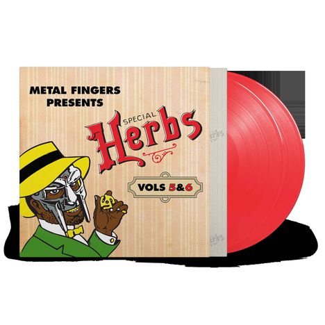MF Doom: Metal Fingers Presents: Special Herbs Vol. 5 & 6 (Limited Indie Edition) (Apple Red Vinyl), 2 LPs