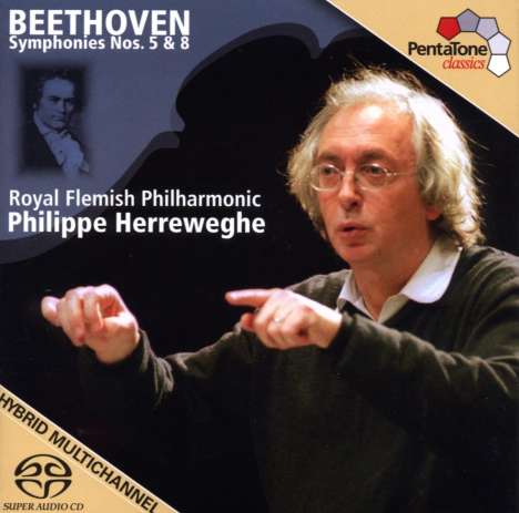 Ludwig van Beethoven (1770-1827): Symphonien Nr.5 &amp; 8, Super Audio CD