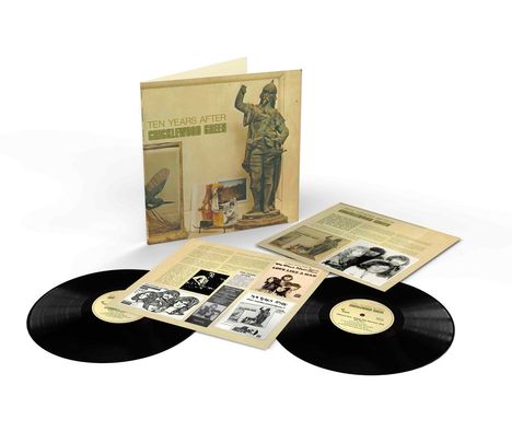 "Ten Years After - Cricklewood Green" Album-Box mit drei Schallplatten und beigelegten, bebilderten Notizen und Artikeln.