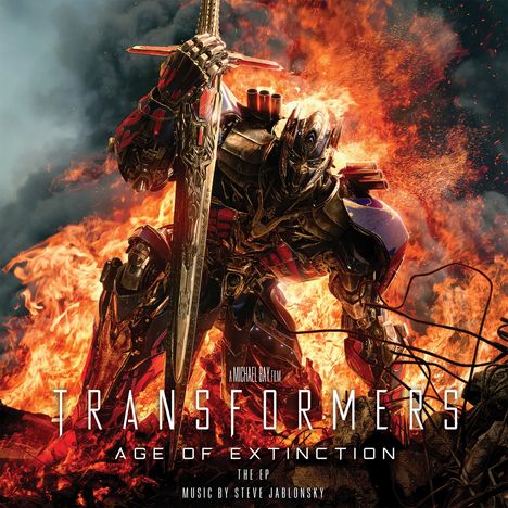 Steve Jablonsky (geb. 1970): Filmmusik: Transformers: Age of Extinction - O.S.T. (Optimus Prime Tri Color Stripe Vinyl), Single 12"