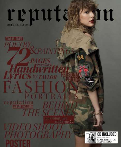 Taylor Swift: Reputation (Special-Edition Vol. 2) (Grün/Grau), 1 CD und 1 Zeitschrift