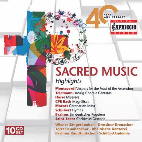 Sacred Music - Geistliche Werke von Monteverdi bis Saint-Saens, 10 CDs