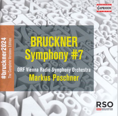 Anton Bruckner (1824-1896): Bruckner 2024 "The Complete Versions Edition" - Symphonie Nr.7 E-Dur WAB 107, CD