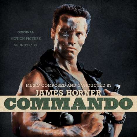 James Horner (1953-2015): Filmmusik: Commando: Original Motion Picture Soundtrack (Limited-Edition) (Bone &amp; Eyeblack Splatter), 2 LPs