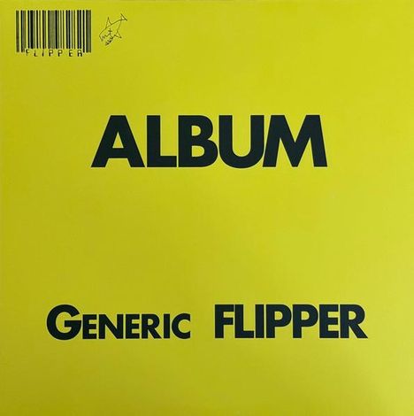 "ALBUM Generic FLIPPER" steht in Schwarz auf gelbem Hintergrund. Oben links ist ein Strichcode-Logo.