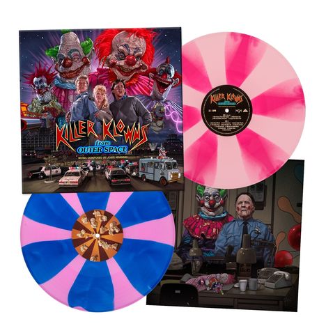 John Massari: Filmmusik: Killer Klowns from Outer Space (Deluxe Edition) (Pink/Violet &amp; Blue/Cornetto Vinyl), 2 LPs