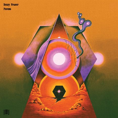 "Henry Fraser Pneuma" steht links oben. Das Bild ist eine farbenfrohe, psychedelische geometrische Illustration.