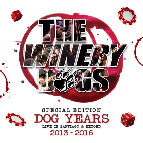 The Winery Dogs: Dog Years: Live In Santiago &amp; Beyond 2013 - 2016, 1 Blu-ray Disc, 1 DVD und 3 CDs