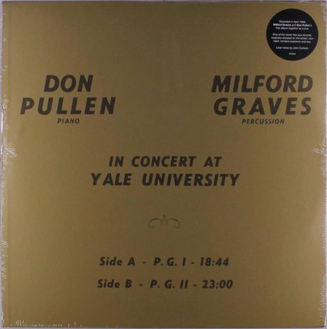 Milford Graves &amp; Don Pullen: In Concert At Yale University, LP