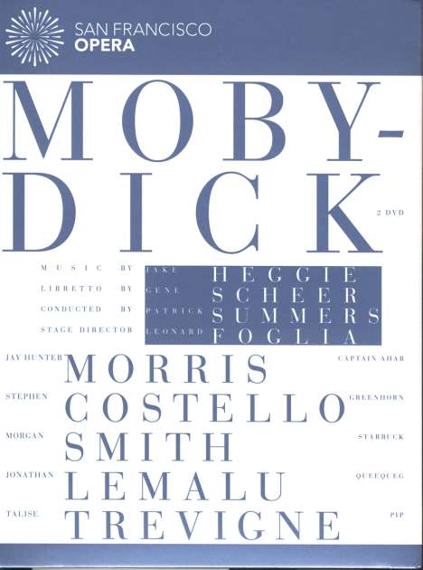 Jake Heggie (geb. 1961): Moby Dick, 2 DVDs