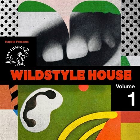 Text: "Kapote Presents", "WILDSTYLE HOUSE", "Volume 1". Illustration aus Formen und Farben mit geschnittenem Bildausschnitt.
