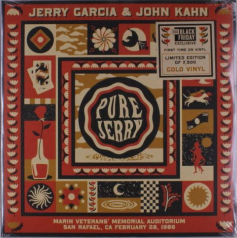 Jerry Garcia & John Kahn: Pure Jerry: Marin Veterans Memorial Auditorium 1986 (RSD Black Friday) (Limited Edition) (Gold Vinyl), 2 LPs