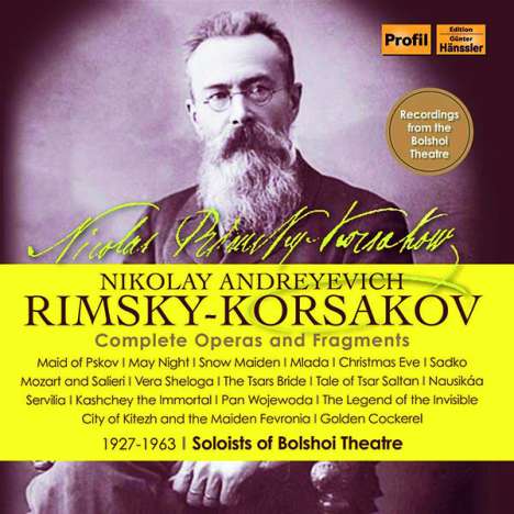Nikolai Rimsky-Korssakoff (1844-1908): Sämtliche Opern und Fragmente, 25 CDs