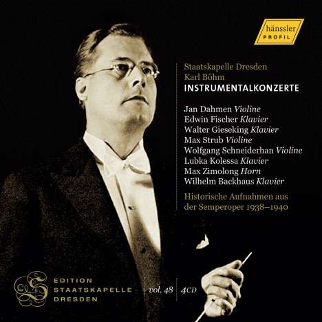 Karl Böhm dirigiert die Staatskapelle Dresden - Instrumentalkonzerte, 4 CDs