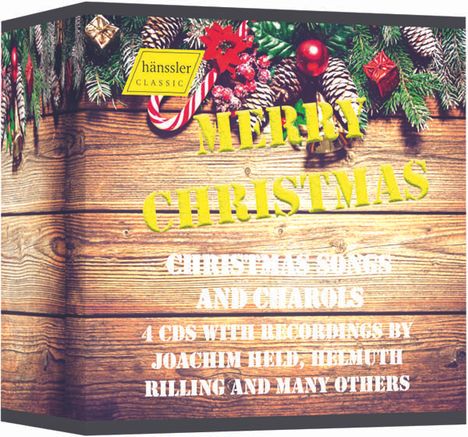 Merry Christmas - 4 Weihnachtsalben von Hänssler Classic (Komplett-Set exklusiv für jpc), 4 CDs