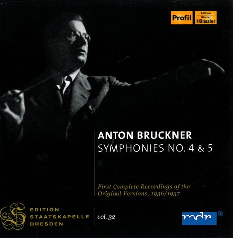 Anton Bruckner (1824-1896): Symphonien Nr.4 &amp; 5 (Haas-Edition), 2 CDs