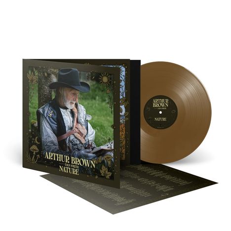 "Arthur Brown with Dan Smith: Nature" steht auf einem Plattencover. Ein Mann im Cowboyhut sitzt in der Natur.