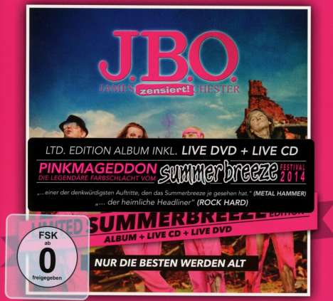 J.B.O.     (James Blast Orchester): Nur die Besten werden alt (Summerbreeze-Tour Edition) (2 CD + DVD), 2 CDs und 1 DVD