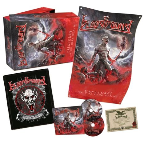 Bloodbound: Creatures Of The Dark Realm (Limited Boxset), 1 CD, 1 DVD und 1 Merchandise