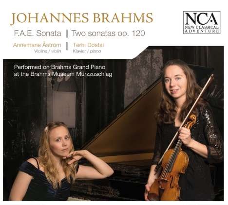 Johannes Brahms (1833-1897): Sonaten op.120 Nr.1 &amp; 2 für Violine &amp; Klavier, CD