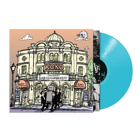 Text: Arcady 2016, KOKO, TONIGHT! BABYSHAMBLES!!!, DILO. Illustration eines klassischen Theaters mit Kuppel und Menschen.