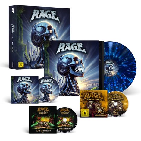 Rage: A New World Rising (Fanbox), 1 LP, 2 CDs und 1 DVD