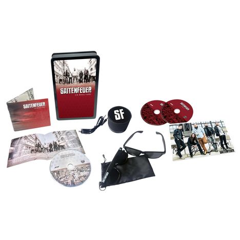 Saitenfeuer: Ein wenig Farbe (Limited Deluxe Fan-Box), 1 CD, 1 DVD, 1 Single-CD und 1 Merchandise