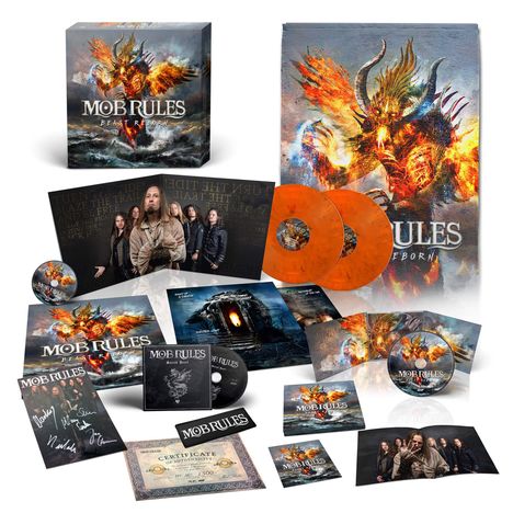 Mob Rules: Beast Reborn (180g) (Limited-Edition-Box-Set) (Orange Marbled Vinyl), 2 LPs and 2 CDs