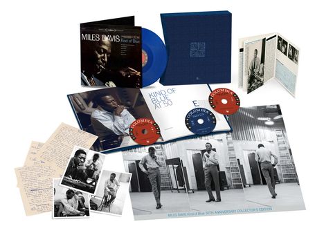 Miles Davis (1926-1991): Kind Of Blue (50th Anniversary Collectors Edition) (Mängelexemplar, leicht angestoßene Kanten am Schuber), 2 CDs, 1 LP und 1 DVD