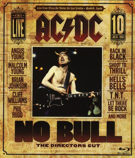 AC/DC: No Bull (The Director's Cut): Live From Plaza De Toros De Las Ventas 1996, Blu-ray Disc