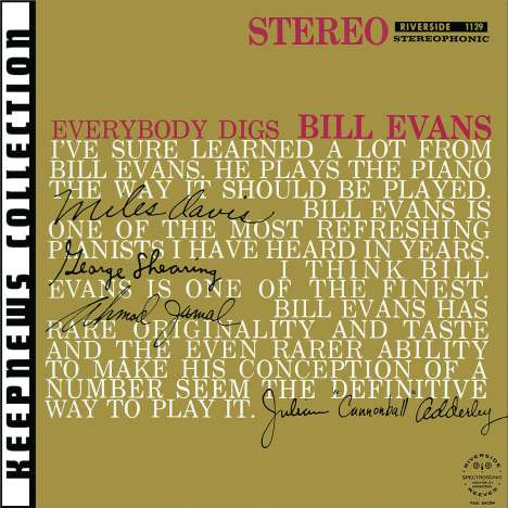 Bill Evans (Piano) (1929-1980): Everybody Digs Bill Evans (Keepnews Collection), CD