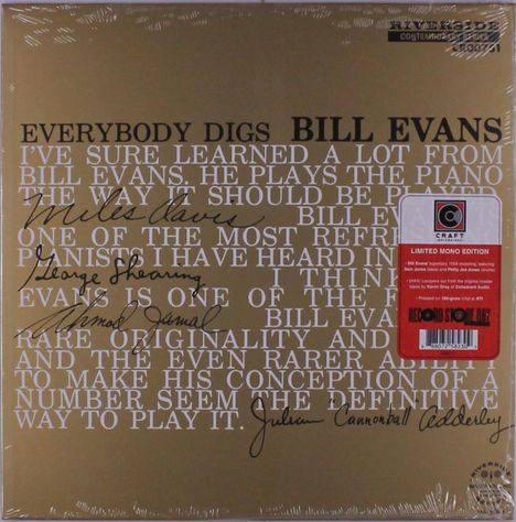 Bill Evans (Piano) (1929-1980): Everybody Digs Bill Evans (180g) (Limited Edition) (Mono), LP