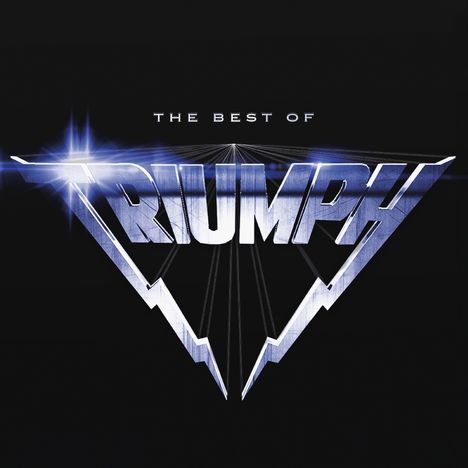 "The Best of Triumph" in einem leuchtenden, metallischen Schriftzug mit einem blitzähnlichen Design davor.