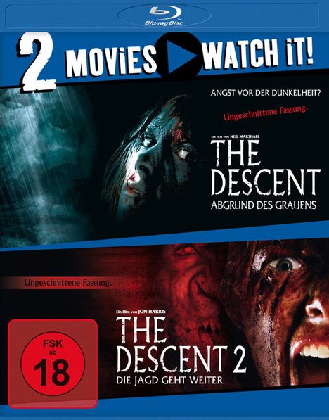The Descent 1+2 (Blu-ray), 2 Blu-ray Discs