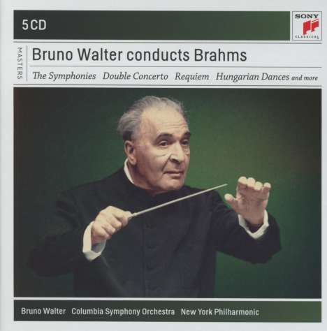 Johannes Brahms (1833-1897): Bruno Walter conducts Brahms, 5 CDs
