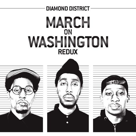 Diamond District: March On Washington Redux (LP + 7") (Black/White Splattered Vinyl), 1 LP und 1 Single 7"