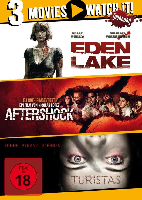 Eden Lake / Aftershock / Turistas, 3 DVDs