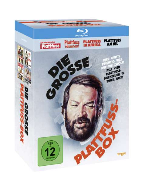 Bud Spencer - Die grosse Plattfuss-Box (Blu-ray), 4 Blu-ray Discs